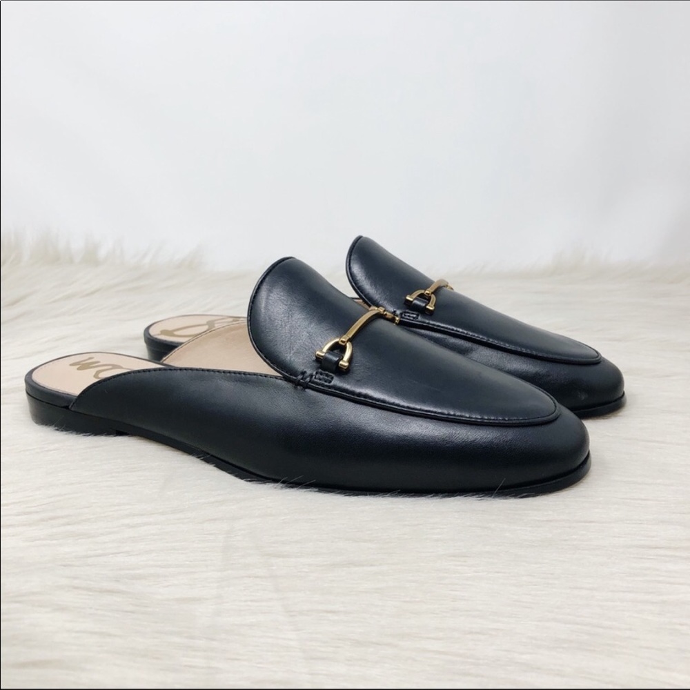 Sam Edelman Lounette Black Leather Mules Sz 6